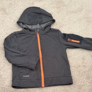 Athletic Works Charcoal and Orange Kids Hoodie
